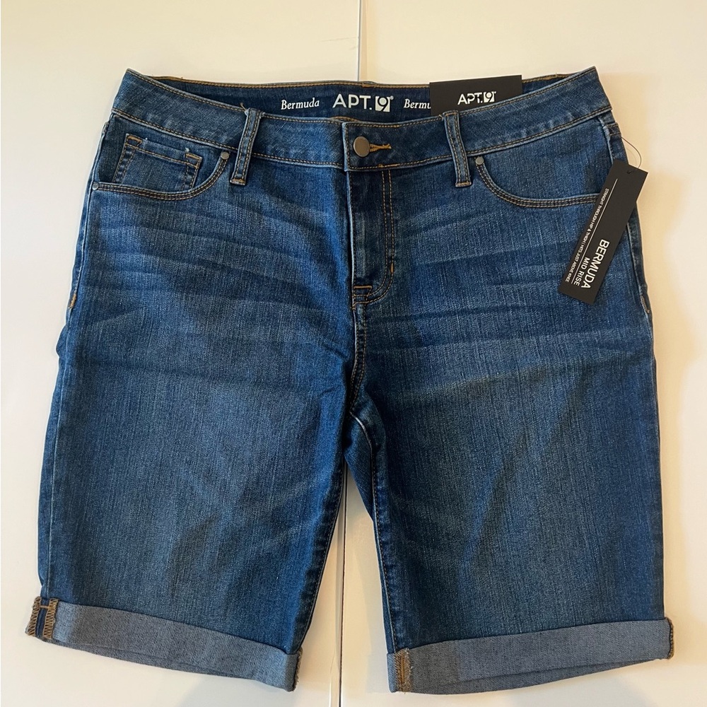 Apt. 9 Blue Denim Bermuda Shorts